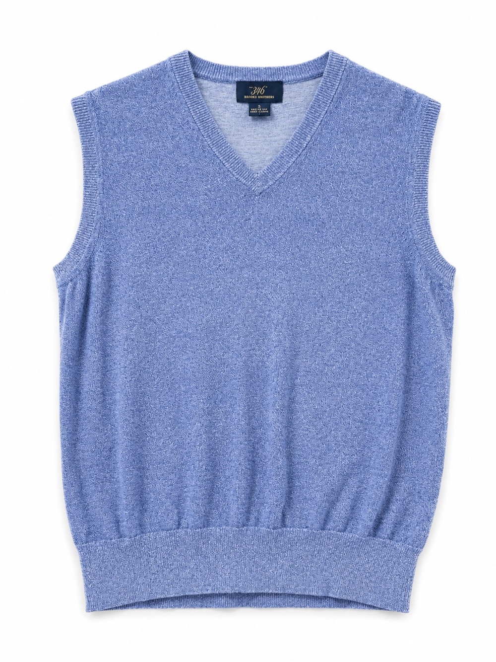 Brooks Brothers 346 V-Neck Sweater Vest Blue Size Small